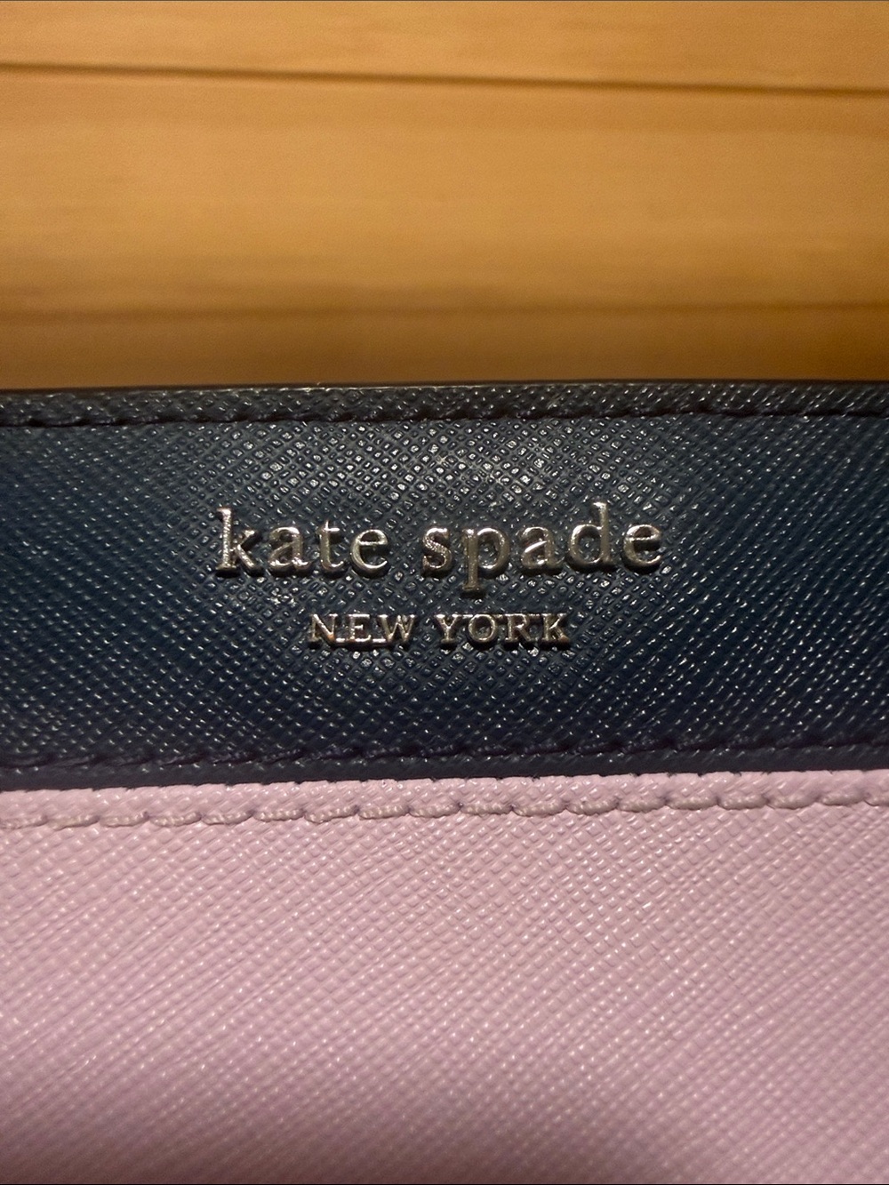 kate spade Two-Tone Navy and Lavender Wallet - Picture 2 of 5